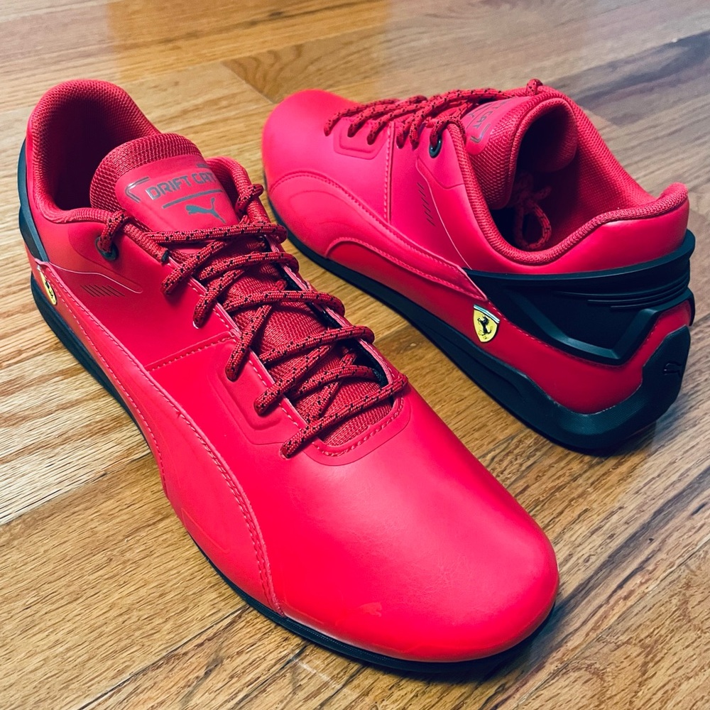 Puma Mens US Size 11.5 Ferrari Scuderia Drift Cat Delta Shoes Red 306864-03.